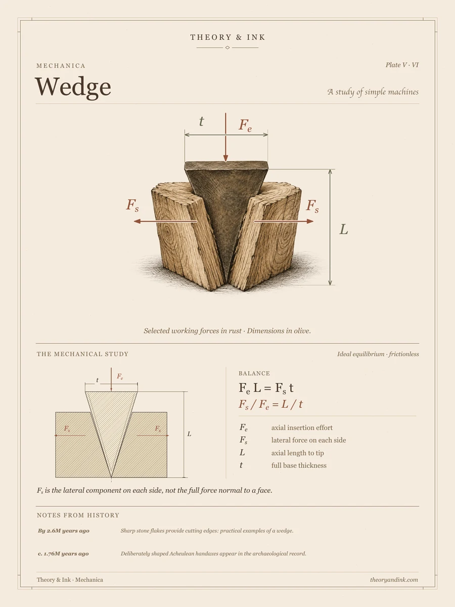 The Wedge: annotated sepia art print